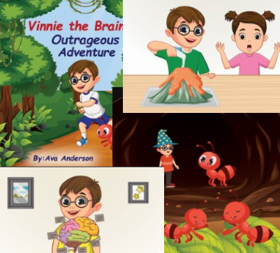 cartoon brain character fun
